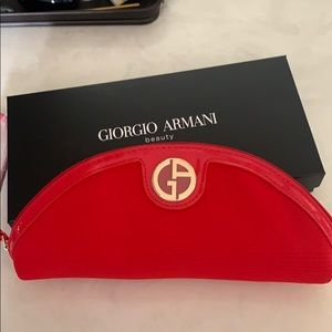Giorgio Armani red bag. Great gift for Valentine’s Day.